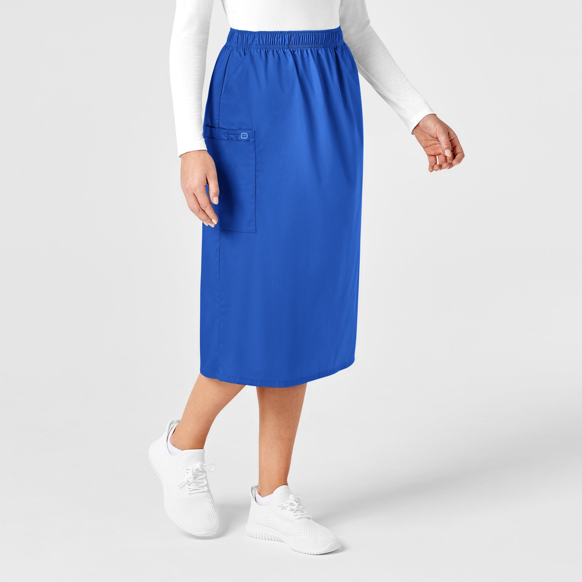 WonderWORK 701 Pull On Cargo Skirt Royal Model Image Left Side | Wink