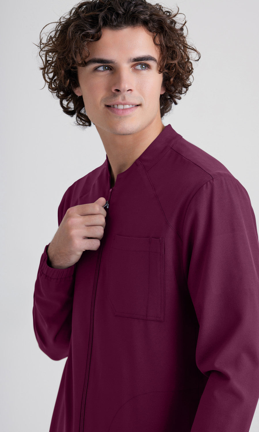 Cleveland Clinic Grey's Anatomy Evolve GSSW887 Cycle Scrub Jacket Wine