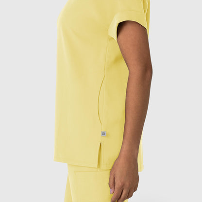 Nova 6232 Drop Shoulder Boxy Scrub Top Sunshine Yellow Model Image Alternate | Wink