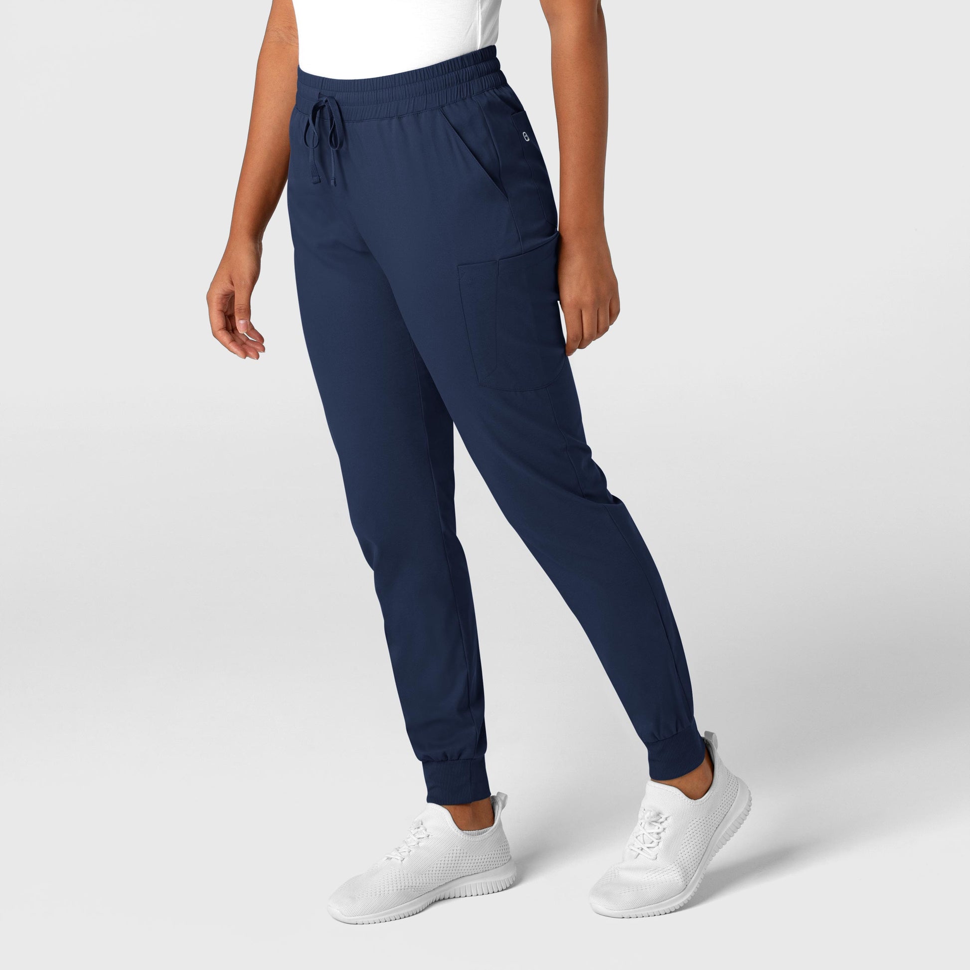 Boundless 5151 Jogger Scrub Pants Navy Model Image Right Side | Wink