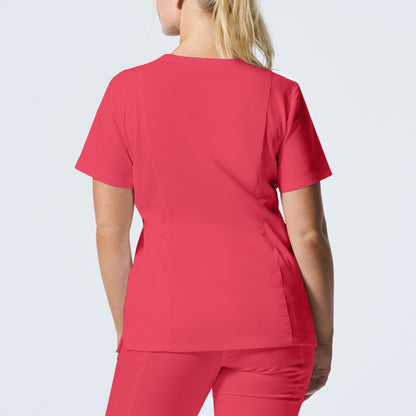 ProFlex LT105 Women's 3 Pocket V Neck Scrub Top Coral Image