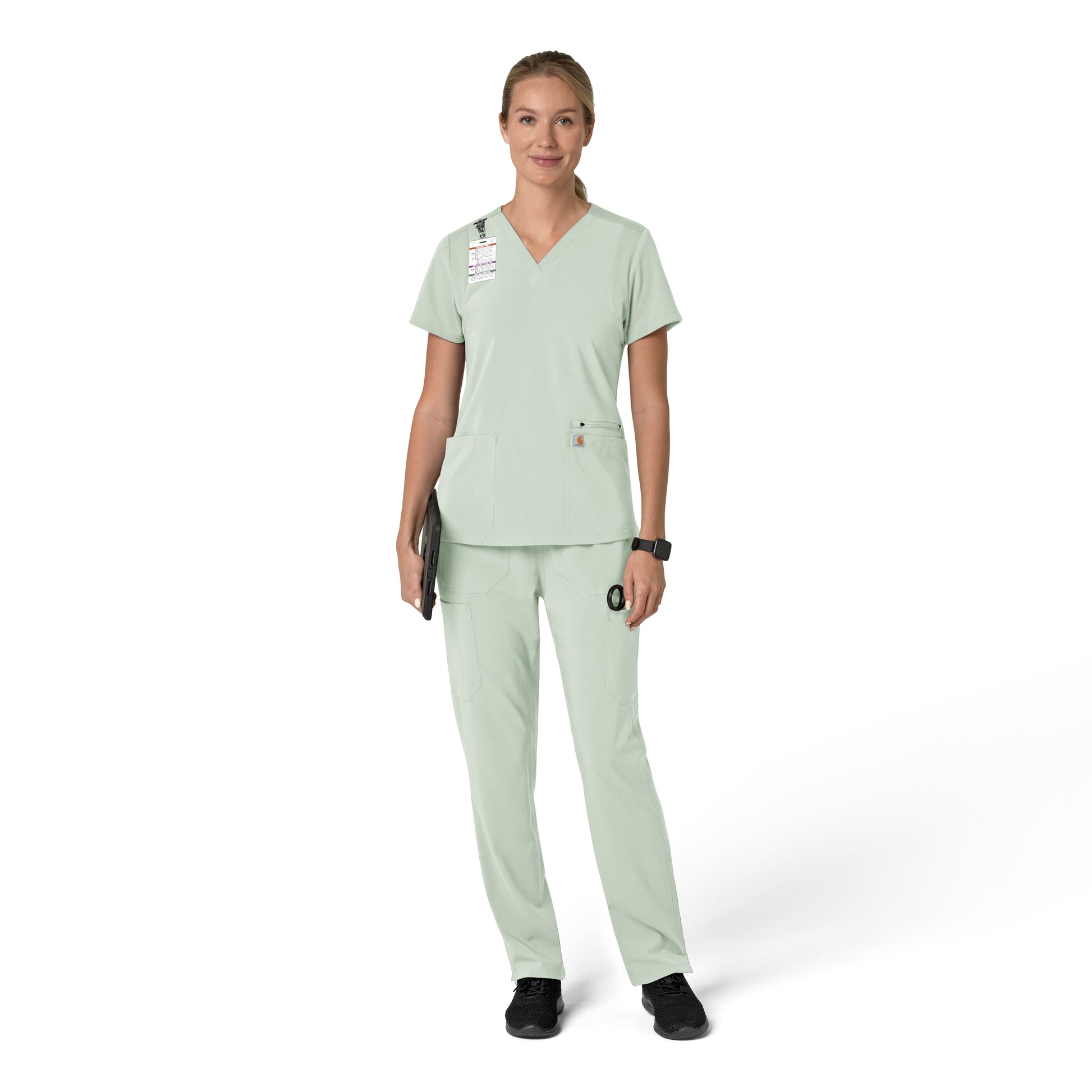 Force Cross-Flex C13210 Women's Flex Panel V-Neck Scrub Top Big Sky