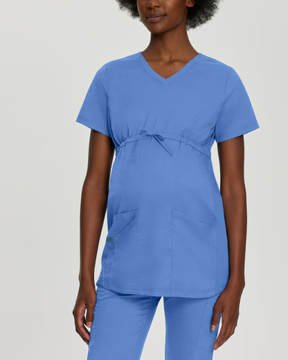 ProFlex 4399 Women's 3 Pocket V Neck Maternity Scrub Top Ceil Image