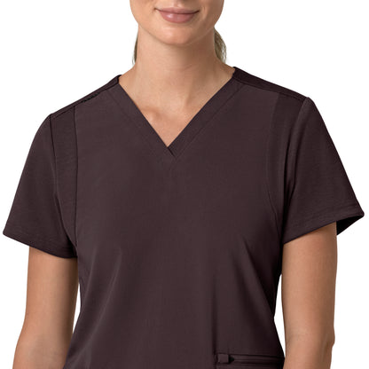 Force Cross-Flex C13210 Women's Flex Panel V-Neck Scrub Top Dark Sepia