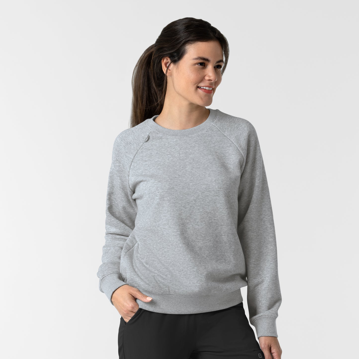 Layers 2169 Women's Pullover Sweatshirt Grey Heather