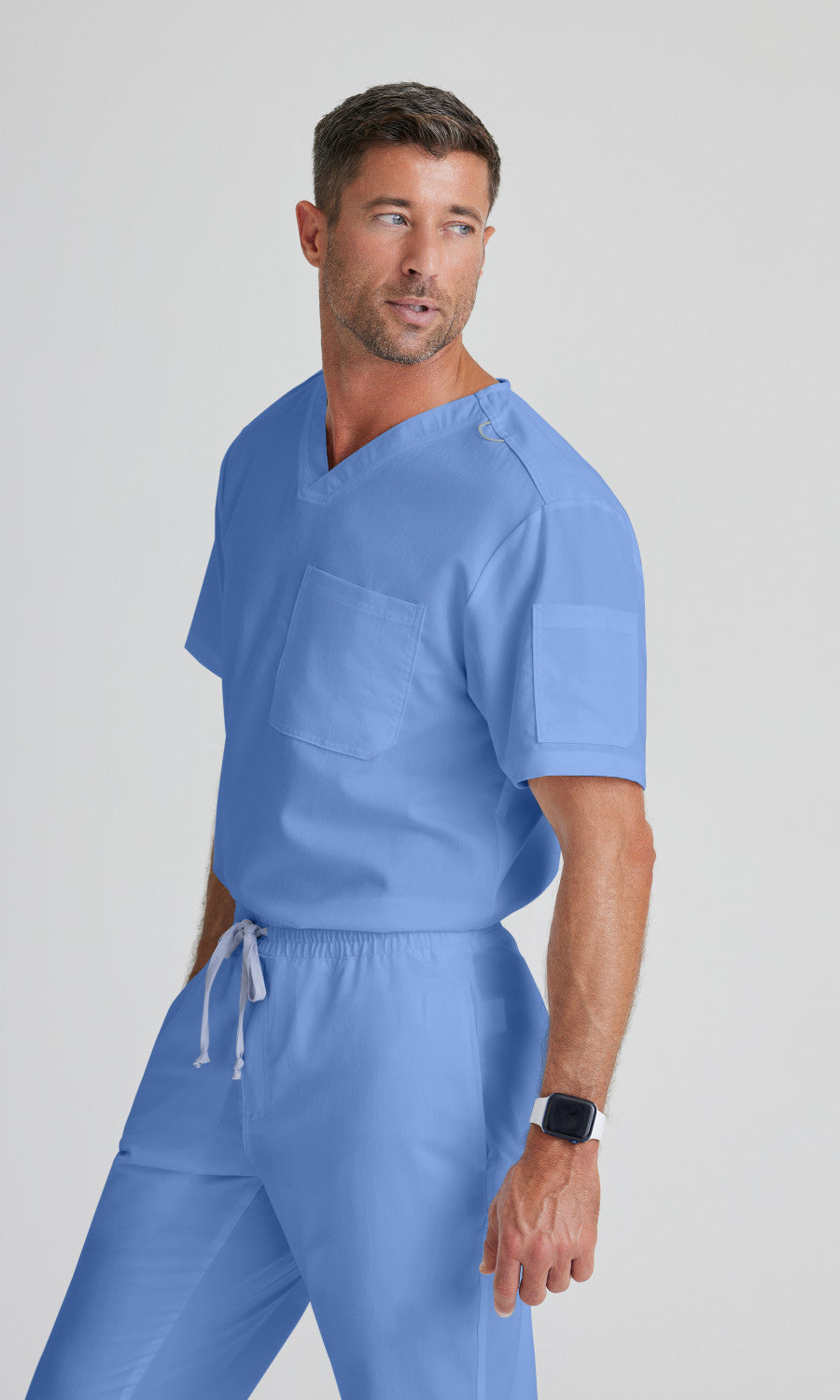 Grey's Anatomy GRT091 Evan Scrub Top Ciel Blue