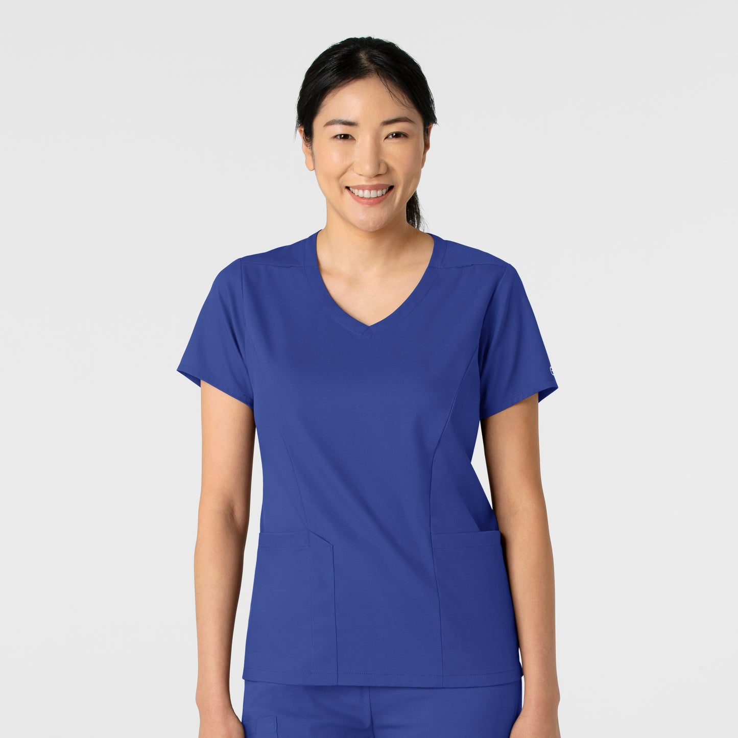 Boundless 6251 Women's 2-Pocket V-Neck Scrub Top Galaxy Blue
