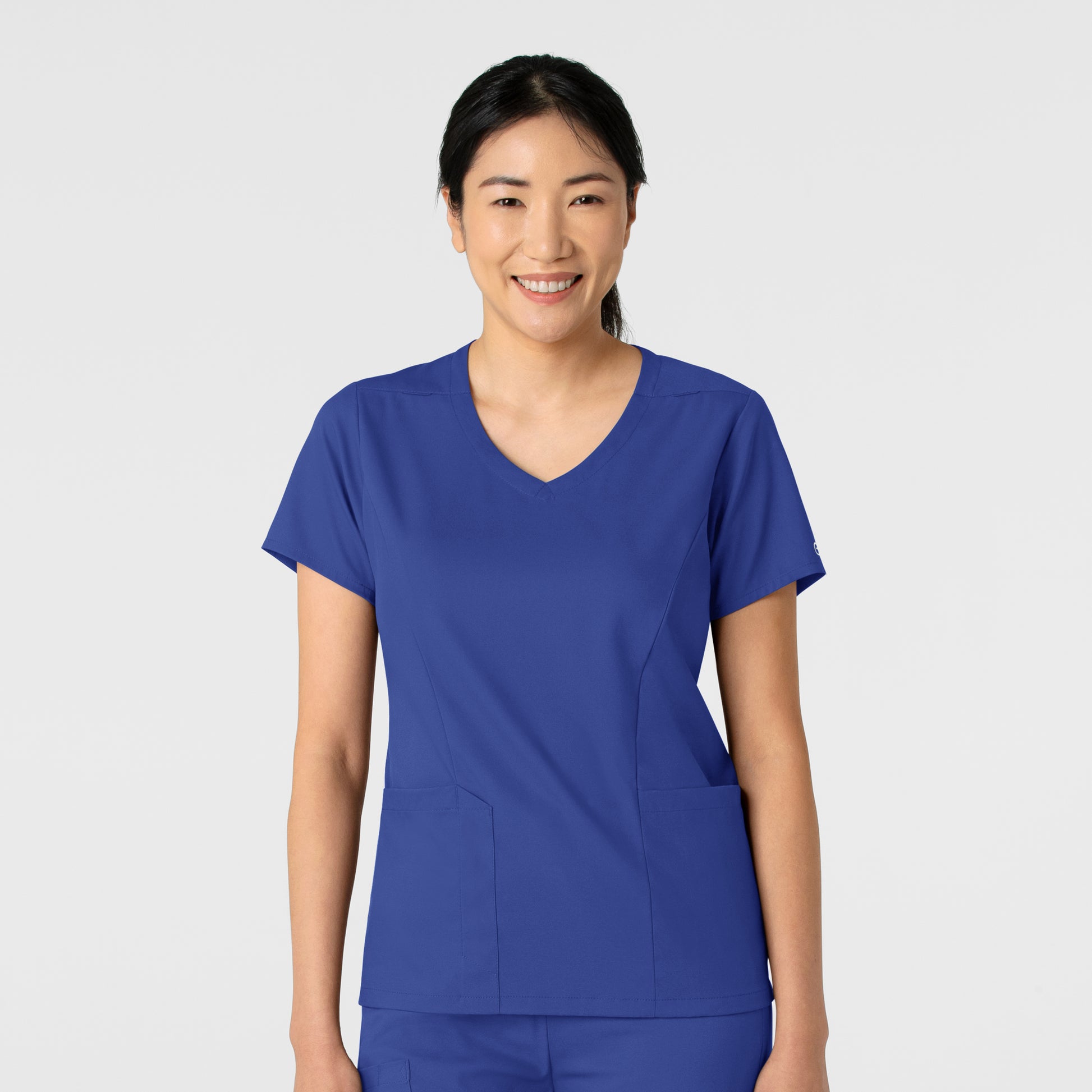 Boundless 6251 Women's 2-Pocket V-Neck Scrub Top Galaxy Blue