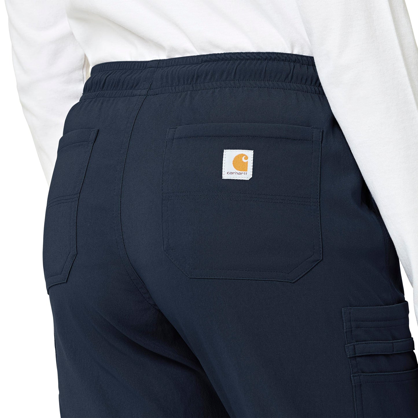 Rugged Flex Peak C52137 Cargo Jogger Scrub Pant Navy Model Image Alternate | Carhartt