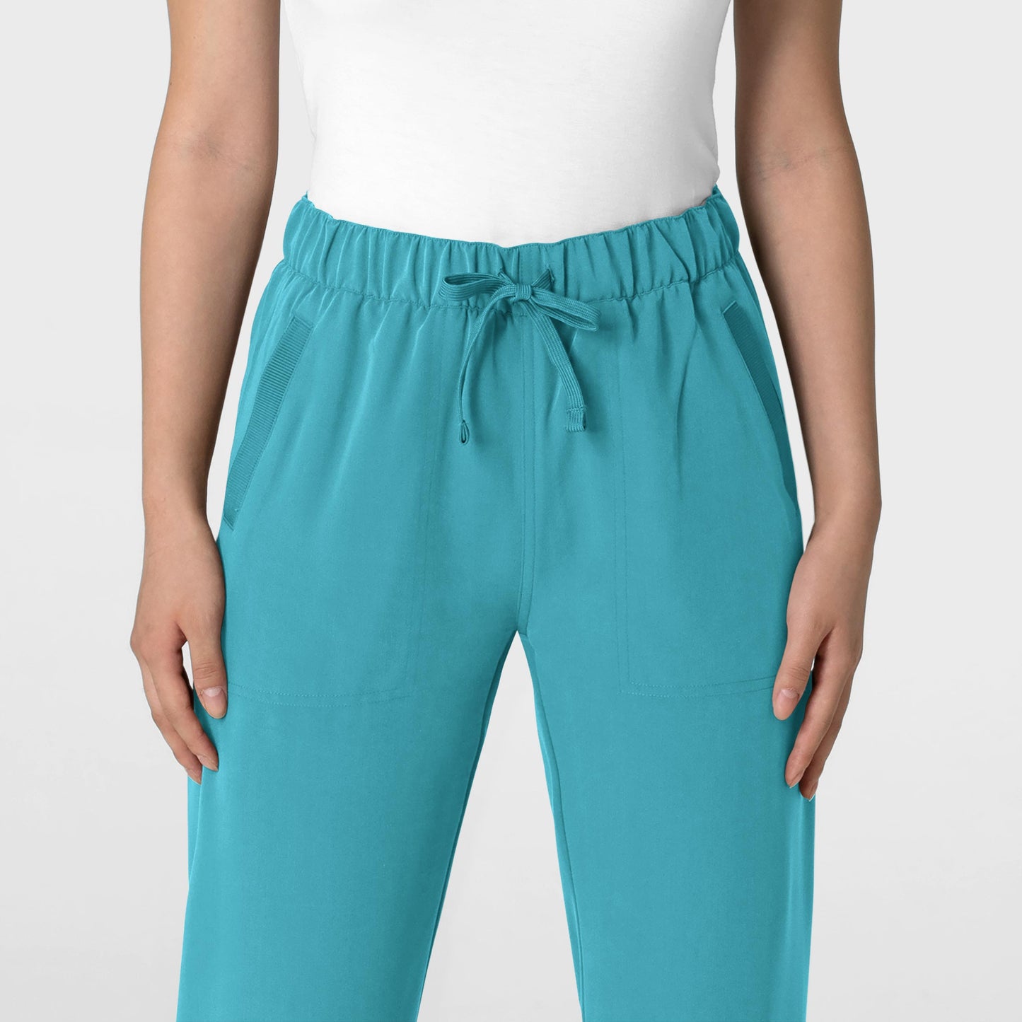 Nova 5232 Stovepipe High-Low Hem Scrub Pants Teal Blue Model Image Left Side | Wink