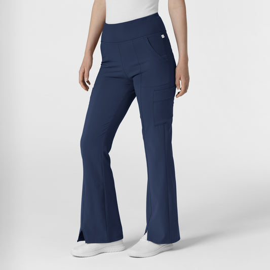 RENEW 5534 Cargo Flare Scrub Pants Navy Model Image Right Side | Wink