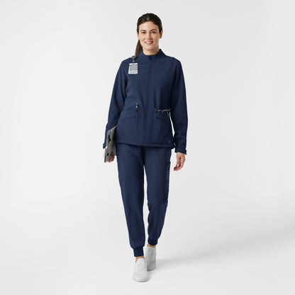 Layers 8509 Women's Soft Shell Scrub Jacket Navy