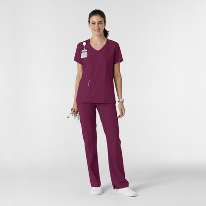 Boundless 5251 Bootcut Scrub Pants Wine Model Image Alternate | Wink