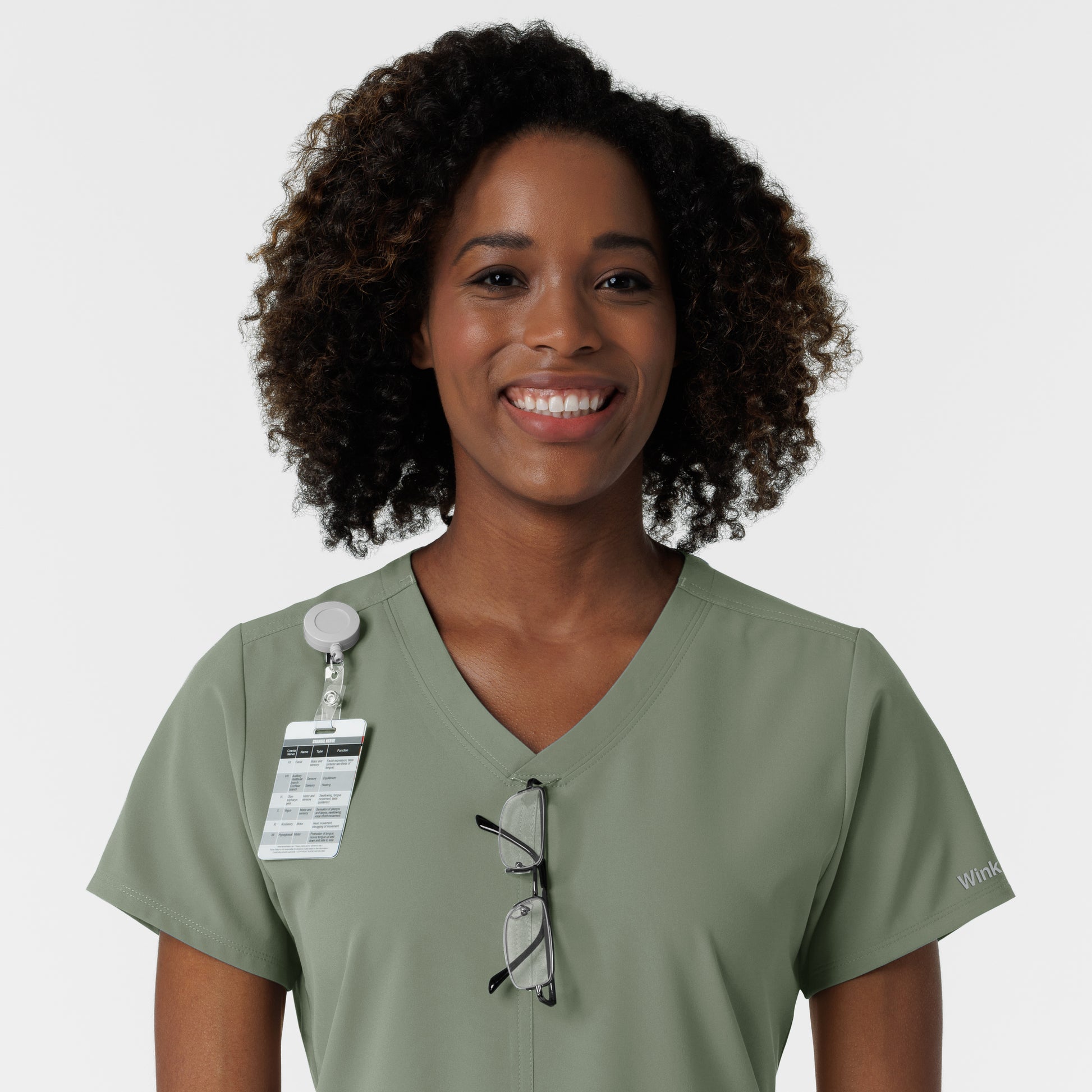 NURTUR 6180 Women's V-Neck Scrub Top Sage