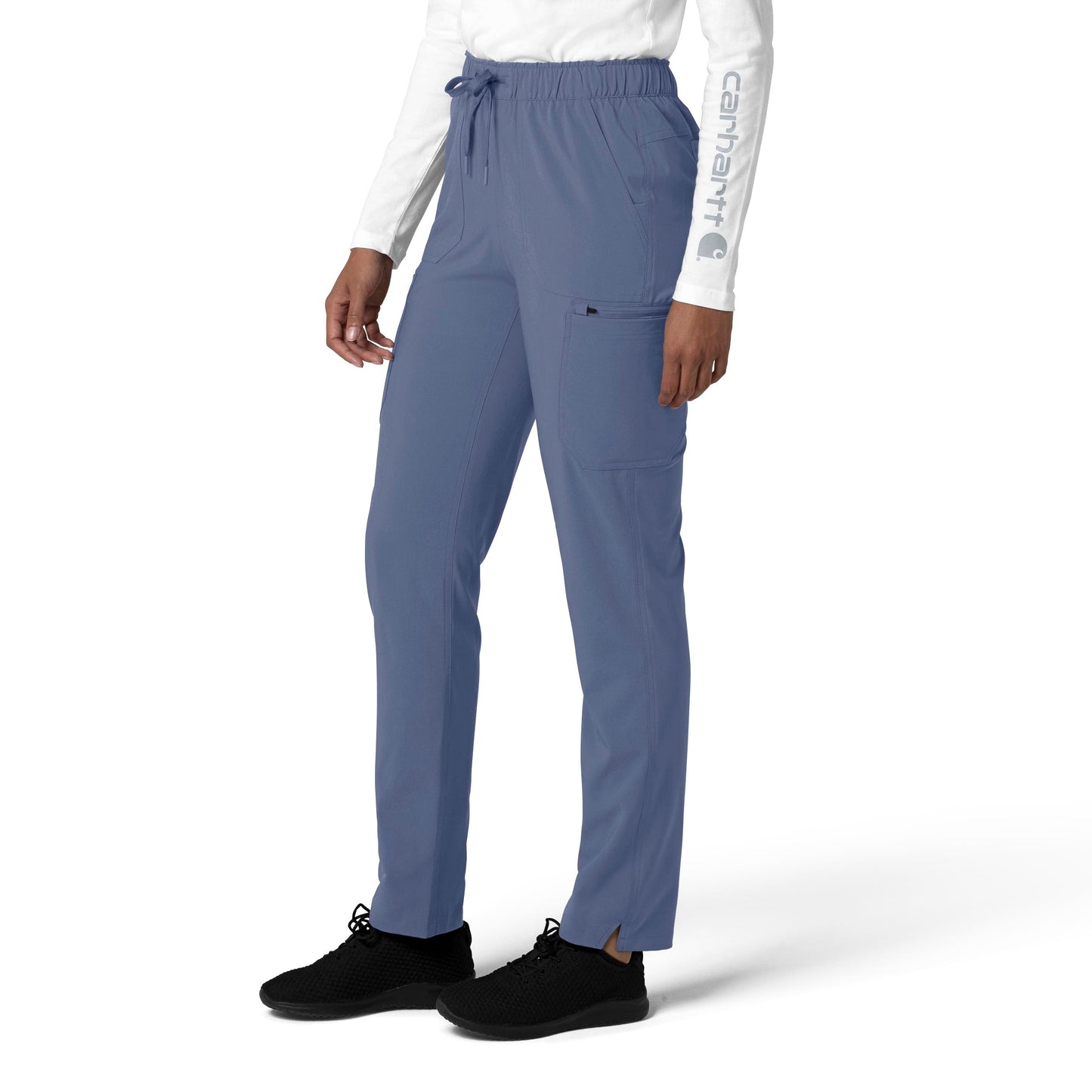 Force Cross-Flex C53210 Straight Leg Cargo Scrub Pants Riverside Model Image Right Side | Carhartt