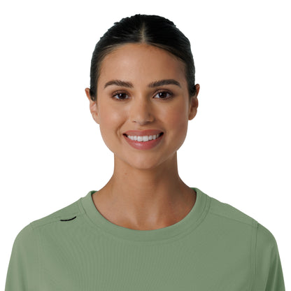 Force Cross-Flex C13610 Women's Crew Neck Long Sleeve Scrub Top Green Slate