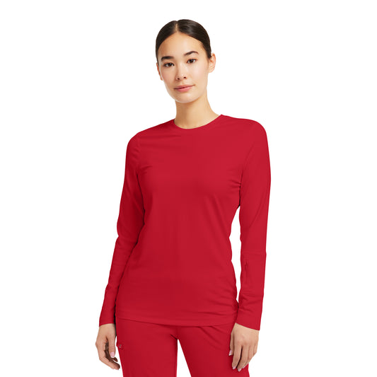 CRFT WT130 Women's 1 Pocket Long Sleeve Tee Racing Red Image