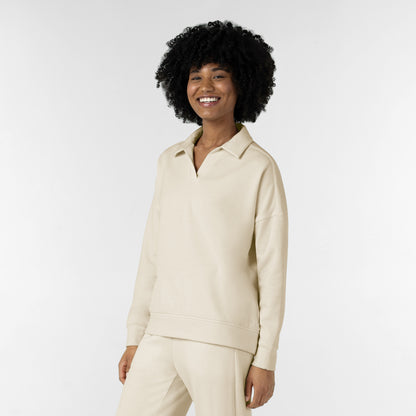 Unwind & Lounge 6189 Women's Relaxed Pullover Polo Birch