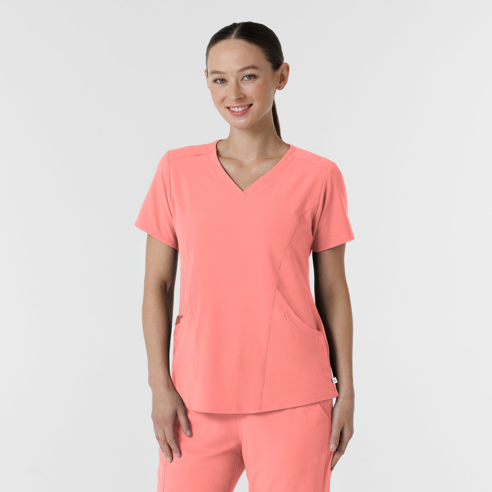 RENEW 6134 Women's V-Neck Scrub Top Paradise Pink