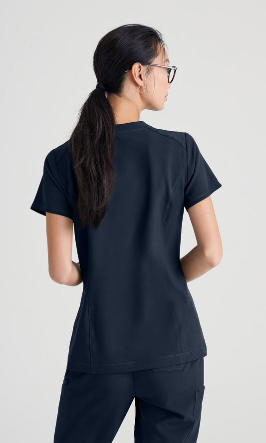 Grey's Anatomy Evolve GSST181 Sway Tuck-In Scrub Top Steel