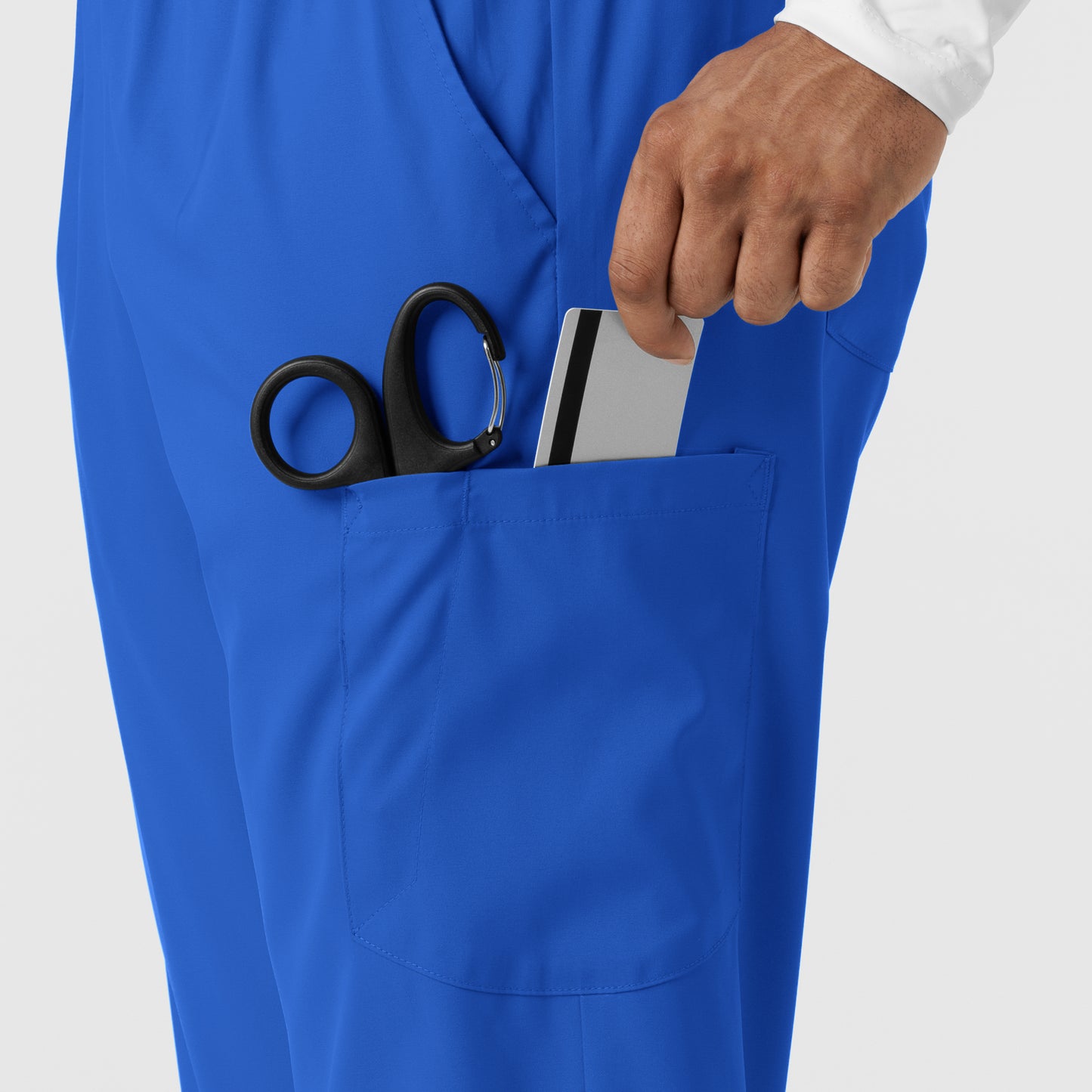 Boundless 5051 Unisex Straight Leg Scrub Pants Royal Model Image Alternate | Wink