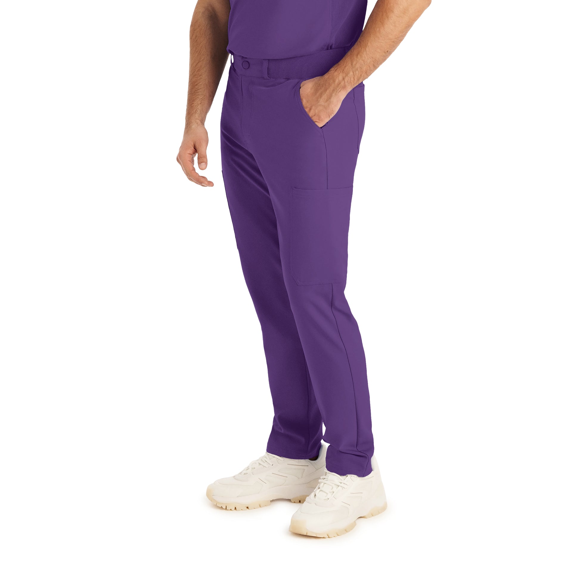 Forward LB410 Men's Cargo Scrub Pants Eggplant Image