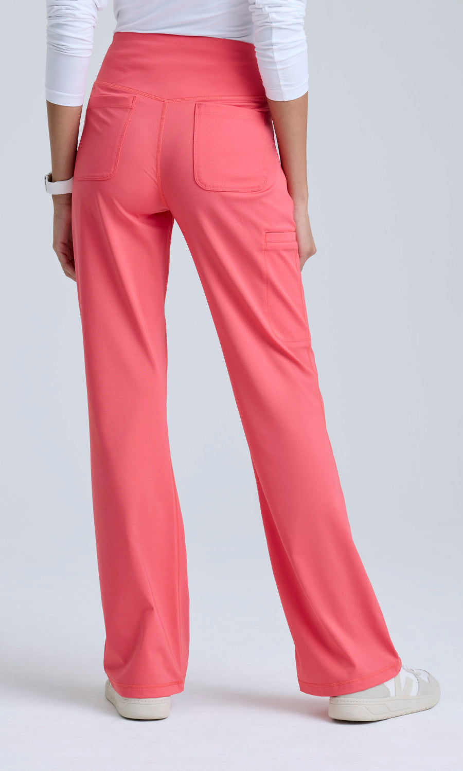 Grey's Anatomy Knits GRSP684 Swift Knit Pant Papaya Blush - back