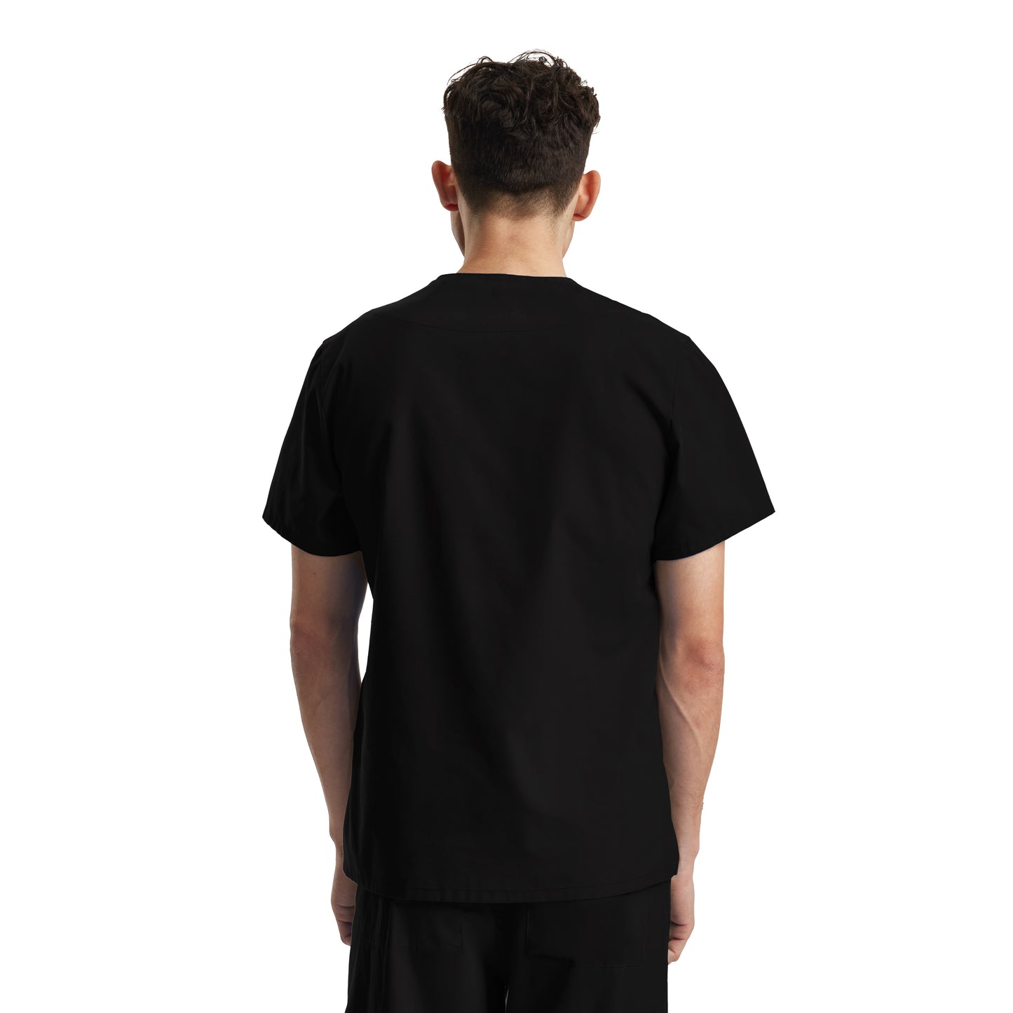 Essentials LT121 Unisex 3 Pocket V Neck Scrub Top Black Image