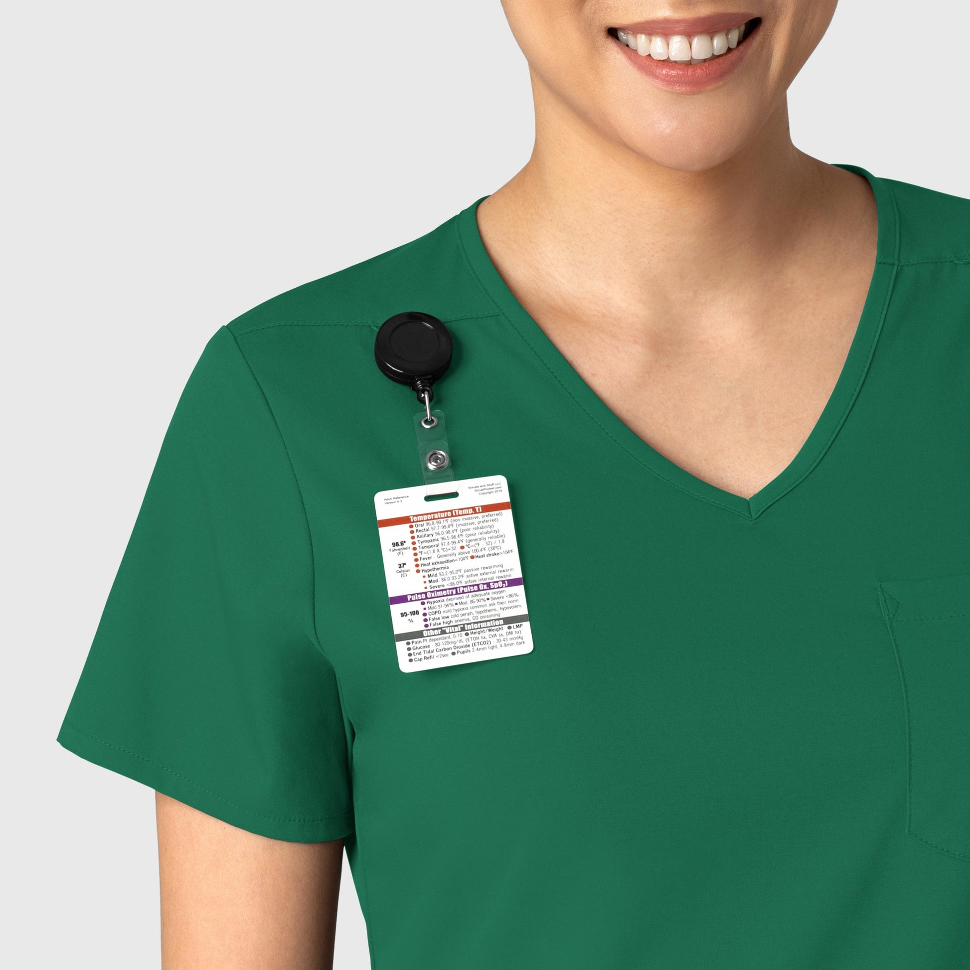 Boundless 6151 Tuck-In Scrub Top Hunter Model Image Left Side | Wink