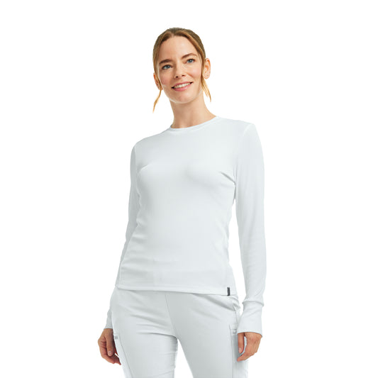 Forward LT103 Women's 1 Pocket Long Sleeve Tee White Image