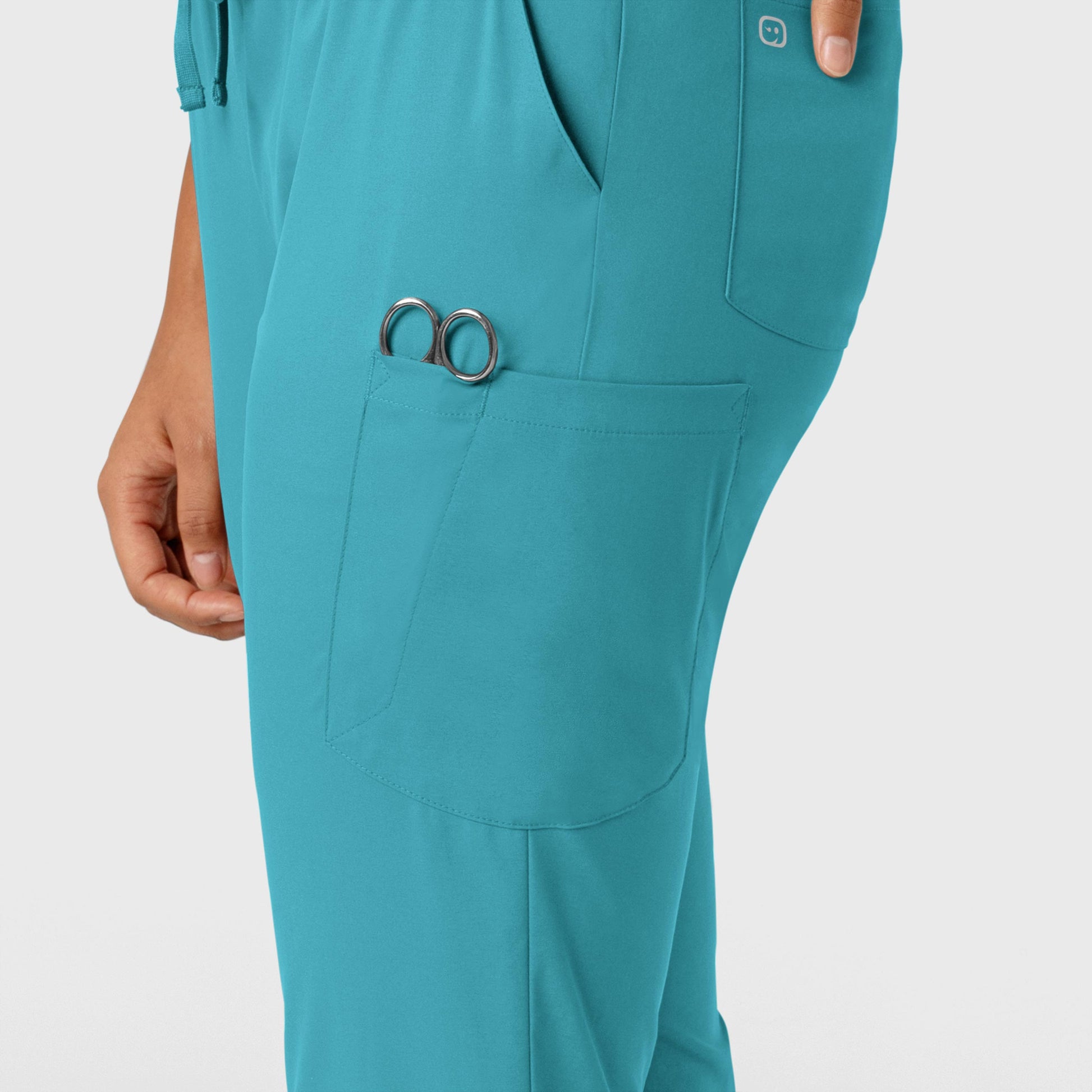 Boundless 5151 Jogger Scrub Pants Teal Model Image Alternate | Wink