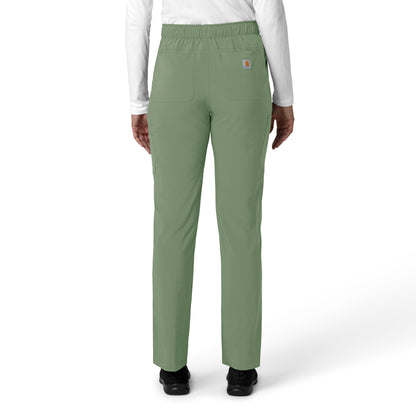 Force Cross-Flex C53210 Women's Straight Leg Cargo Scrub Pants Green Slate