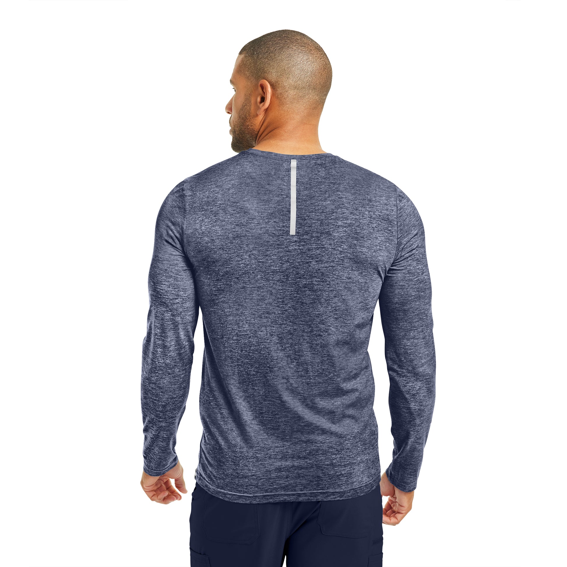 Forward LT112 Men's Long Sleeve Tee Heather Navy Image