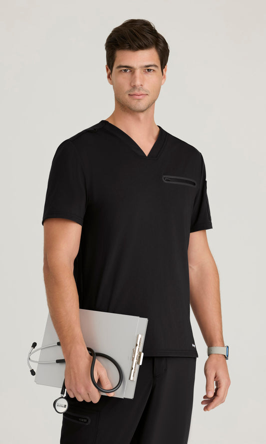 Grey's Anatomy Knit Stretch GRST275 Clarity Top Black