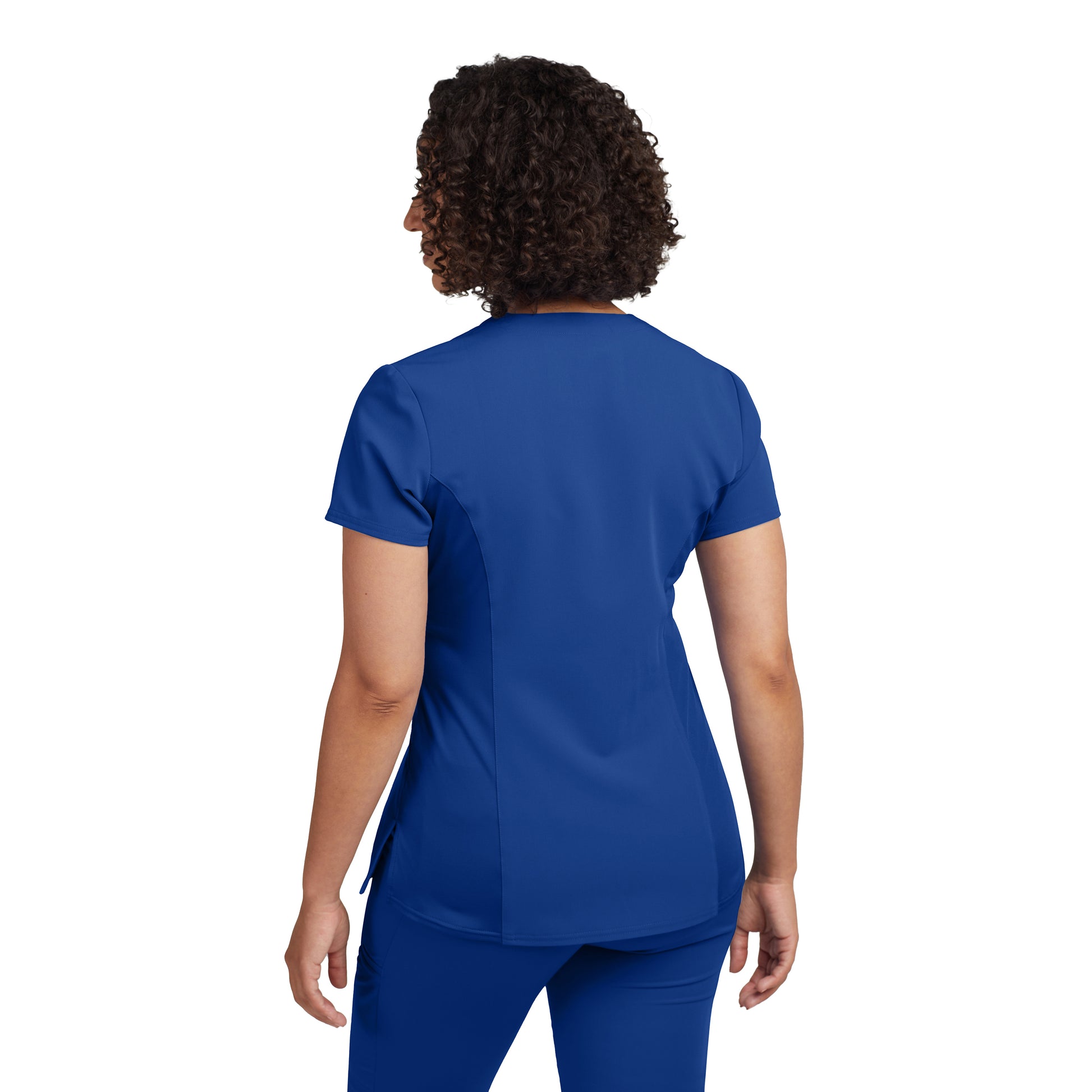 V-Tess WT134 Women's 3 Pocket V Neck Scrub Top Royal Image