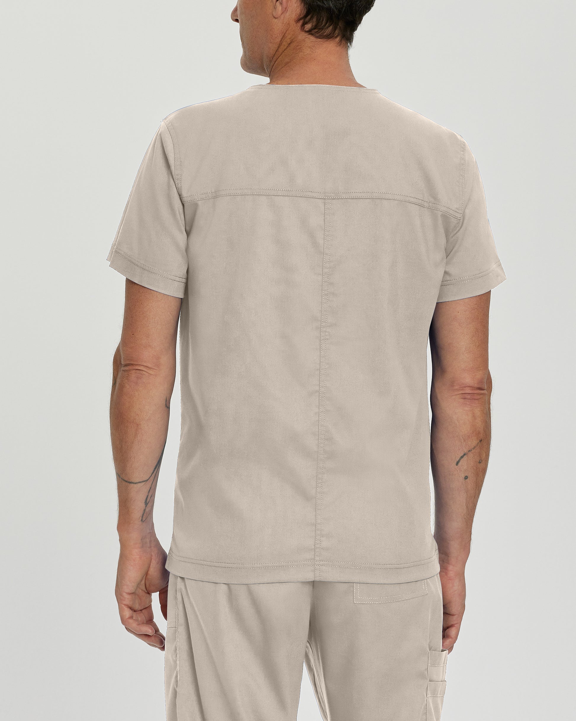 ProFlex 4253 Men's 4 Pocket V Neck Scrub Top Sandstone Image