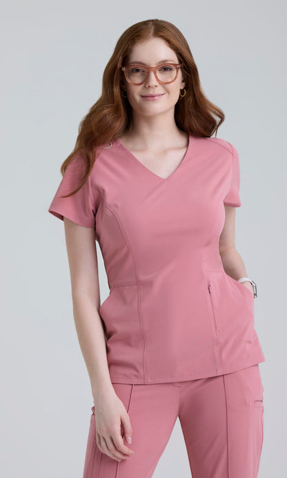 Grey's Anatomy Cultivate GRGT309 Spring Top Rose Mauve - front