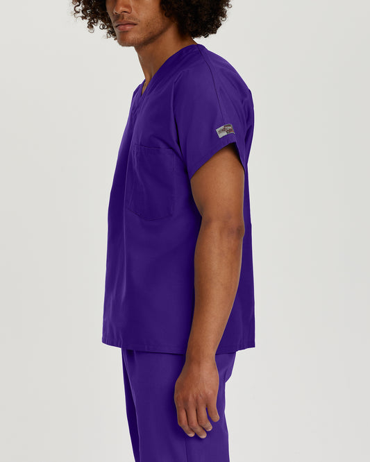 Scrub Zone 71221 Unisex 1 Pocket V Neck Scrub Top Grape Image