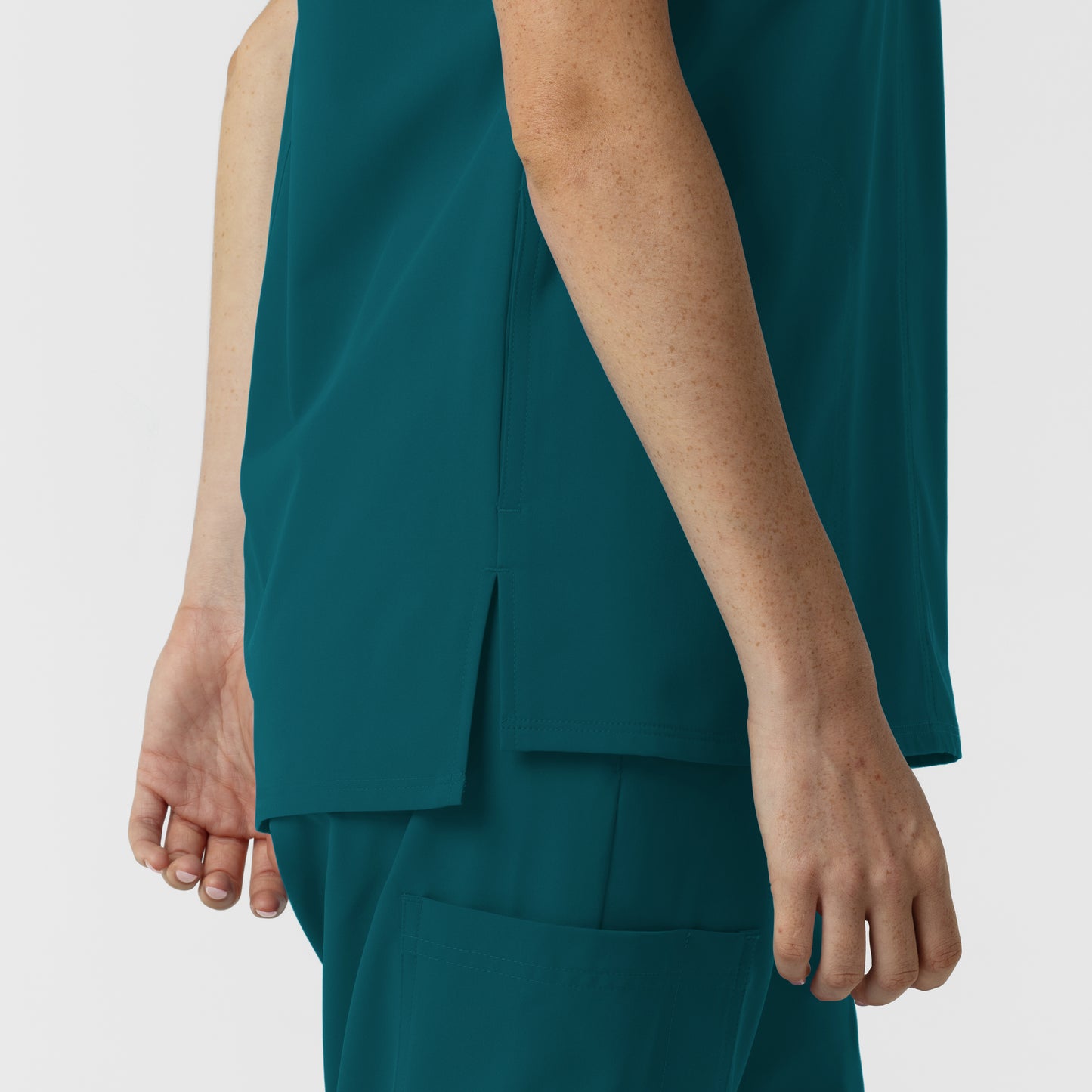 NURTUR 6280 Women's Drop Shoulder Tunic Scrub Top Caribbean