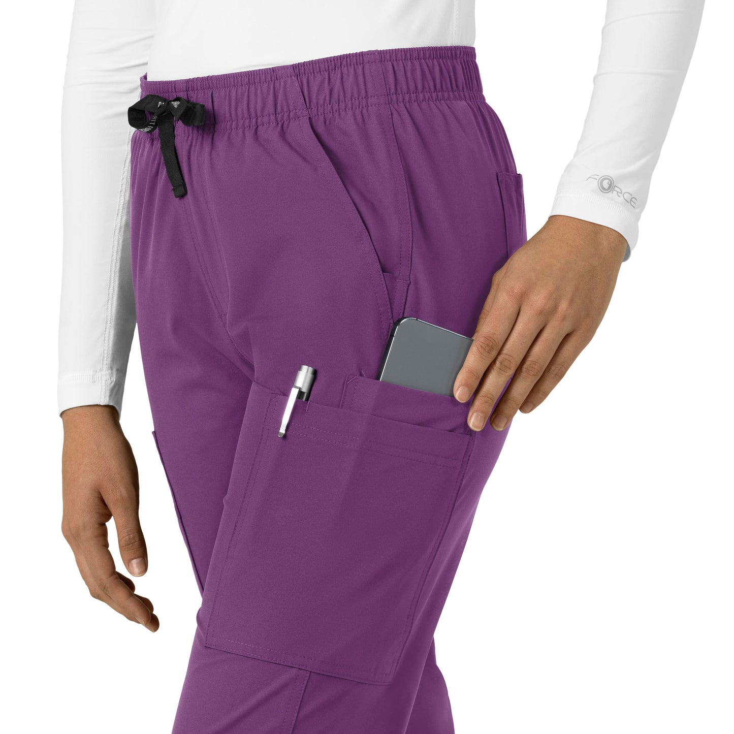 Force Essentials C51213 Straight Leg Scrub Pant Eggplant Model Image Alternate | Carhartt