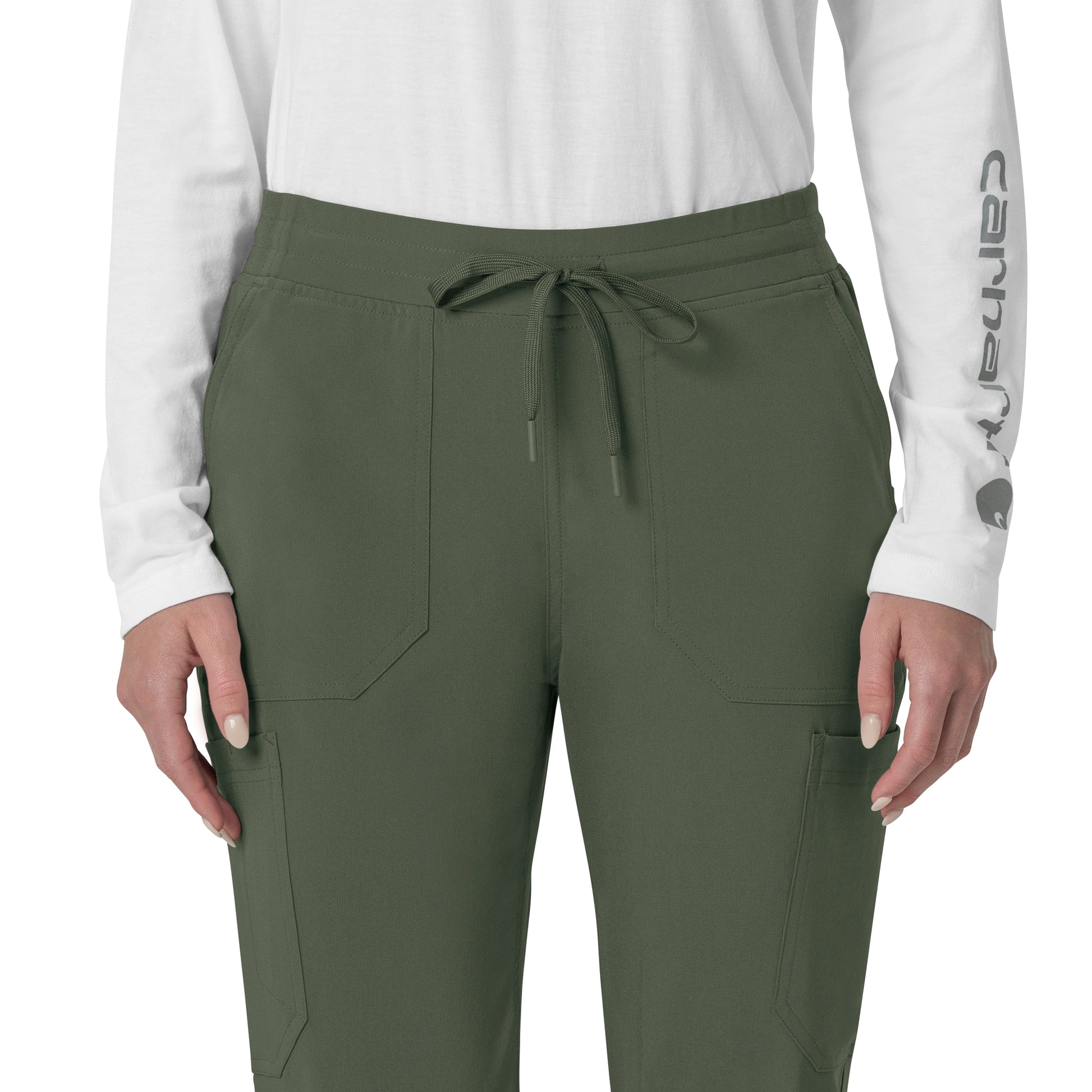 Force Cross-Flex C53110 Women's Cargo Jogger Scrub Pants Olive