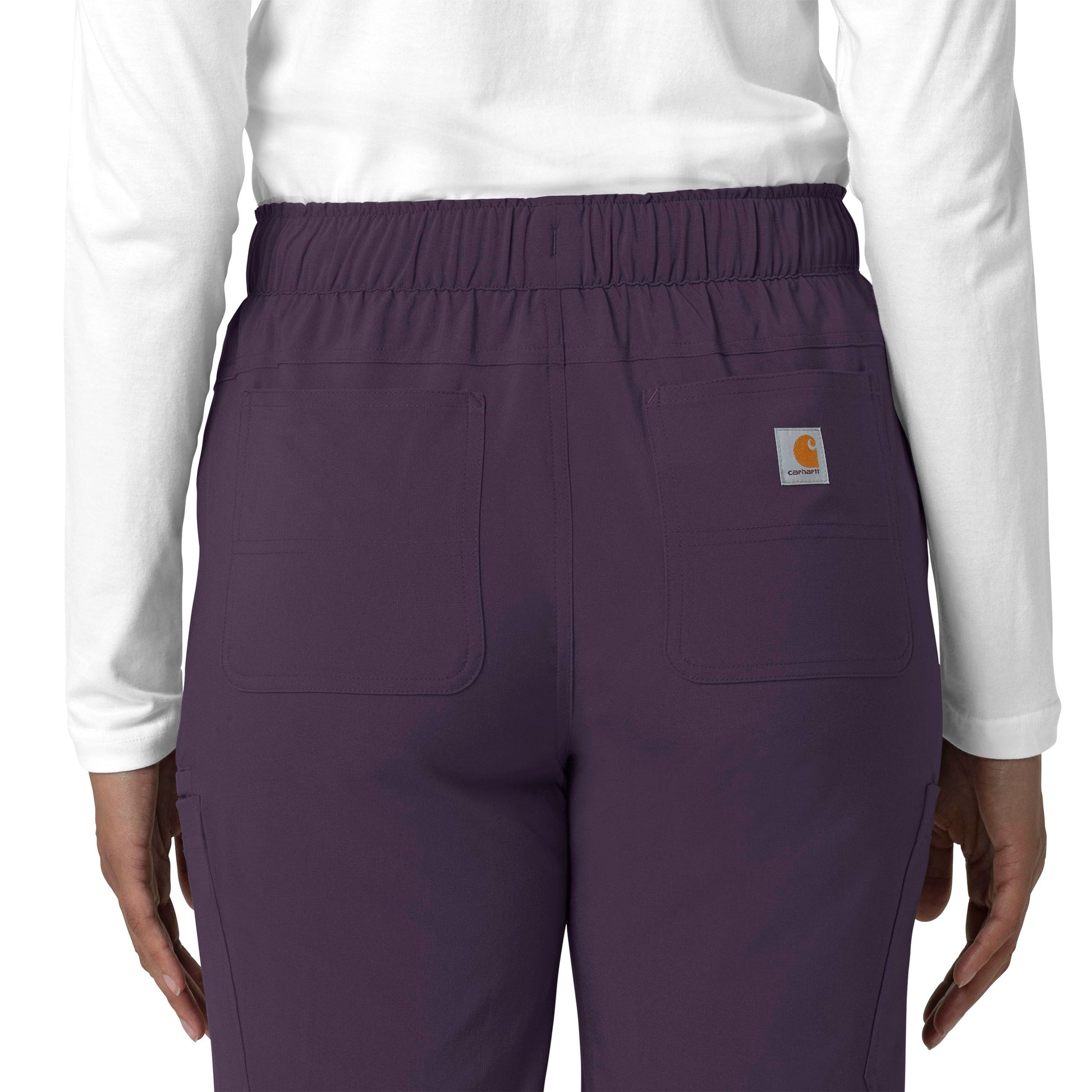 Force Cross-Flex C53210 Straight Leg Cargo Scrub Pants Black Plum Model Image Alternate | Carhartt