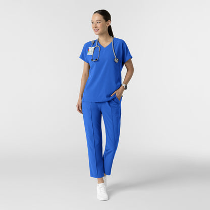 RENEW 6154 Women's V-Neck Tunic Scrub Top Royal