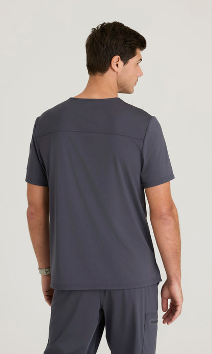 Grey's Anatomy Knit Stretch GRST275 Clarity Top Steel