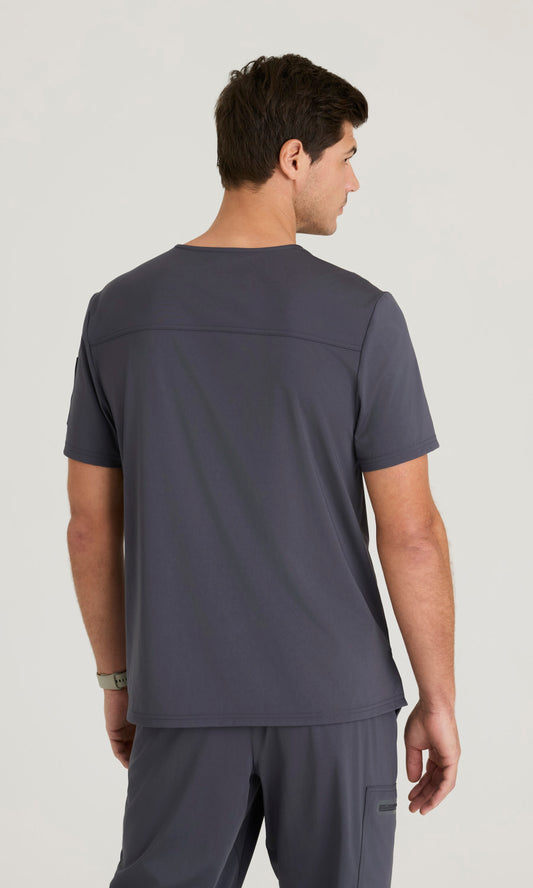 Grey's Anatomy Knit Stretch GRST275 Clarity Top Steel