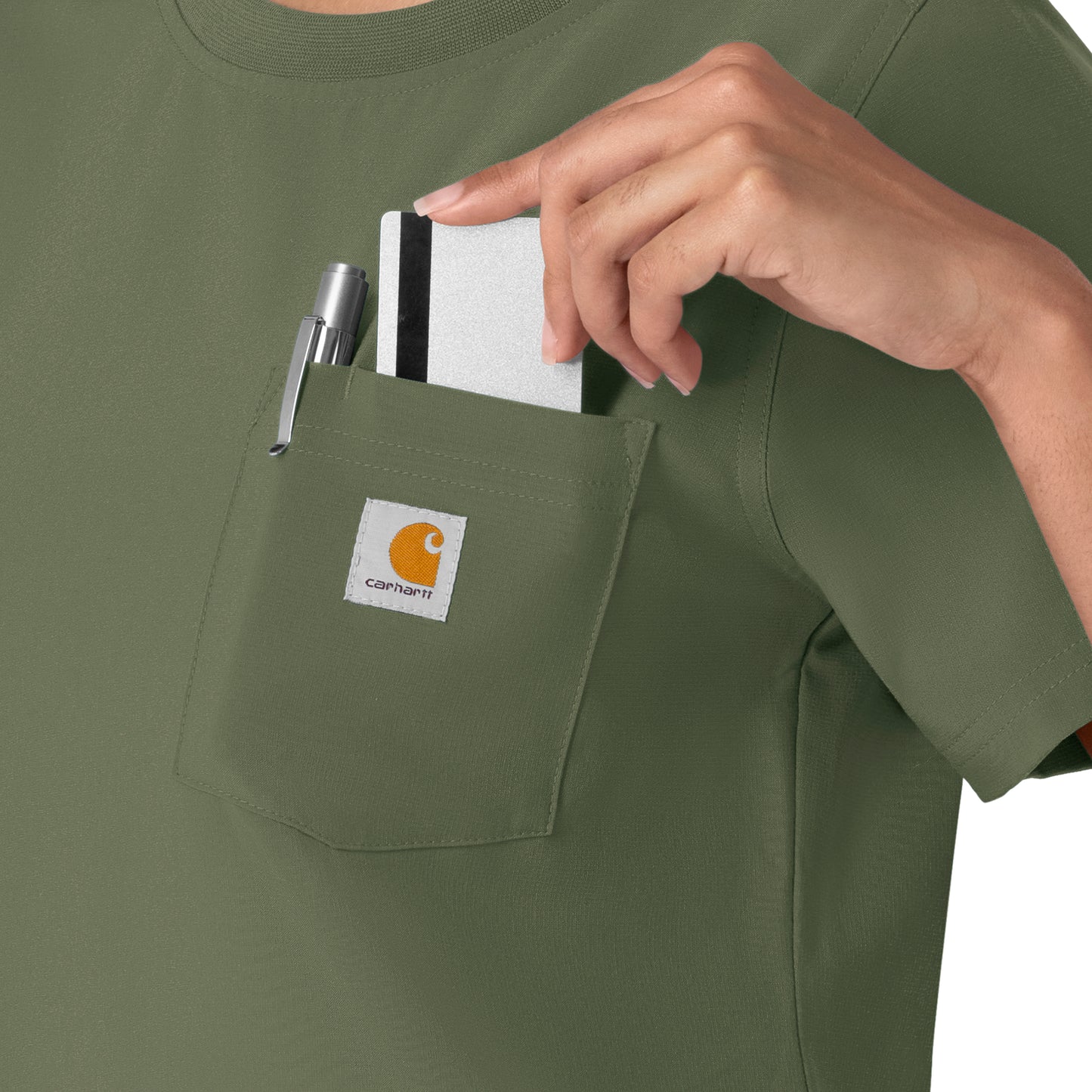 Force Cross-Flex C13510 Women's Crew Neck Scrub Top Olive