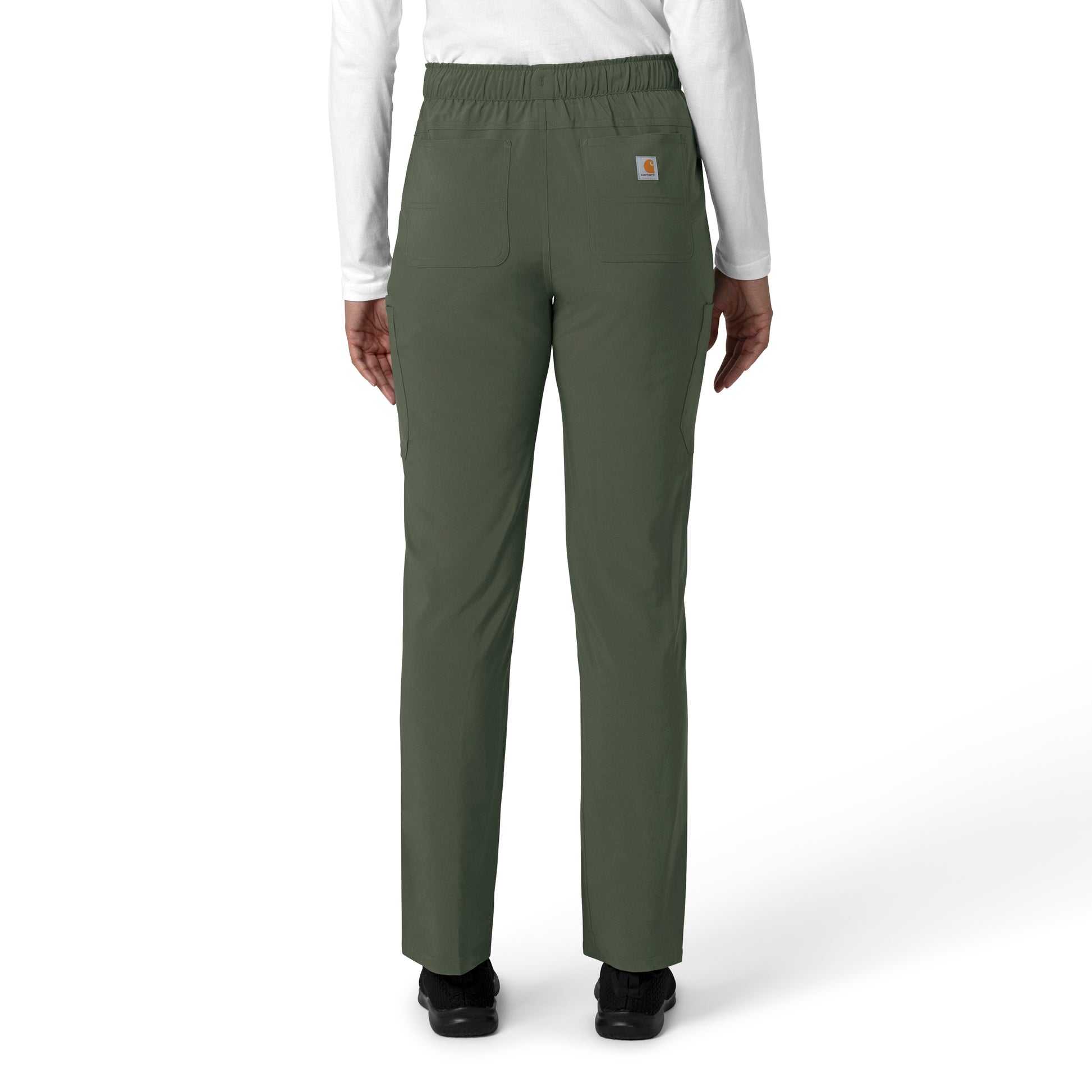Force Cross-Flex C53210 Women's Straight Leg Cargo Scrub Pants Olive