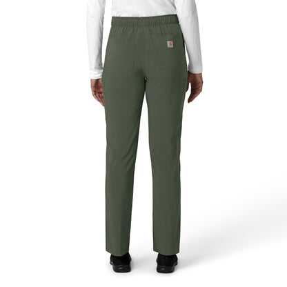 Force Cross-Flex C53210 Women's Straight Leg Cargo Scrub Pants Olive