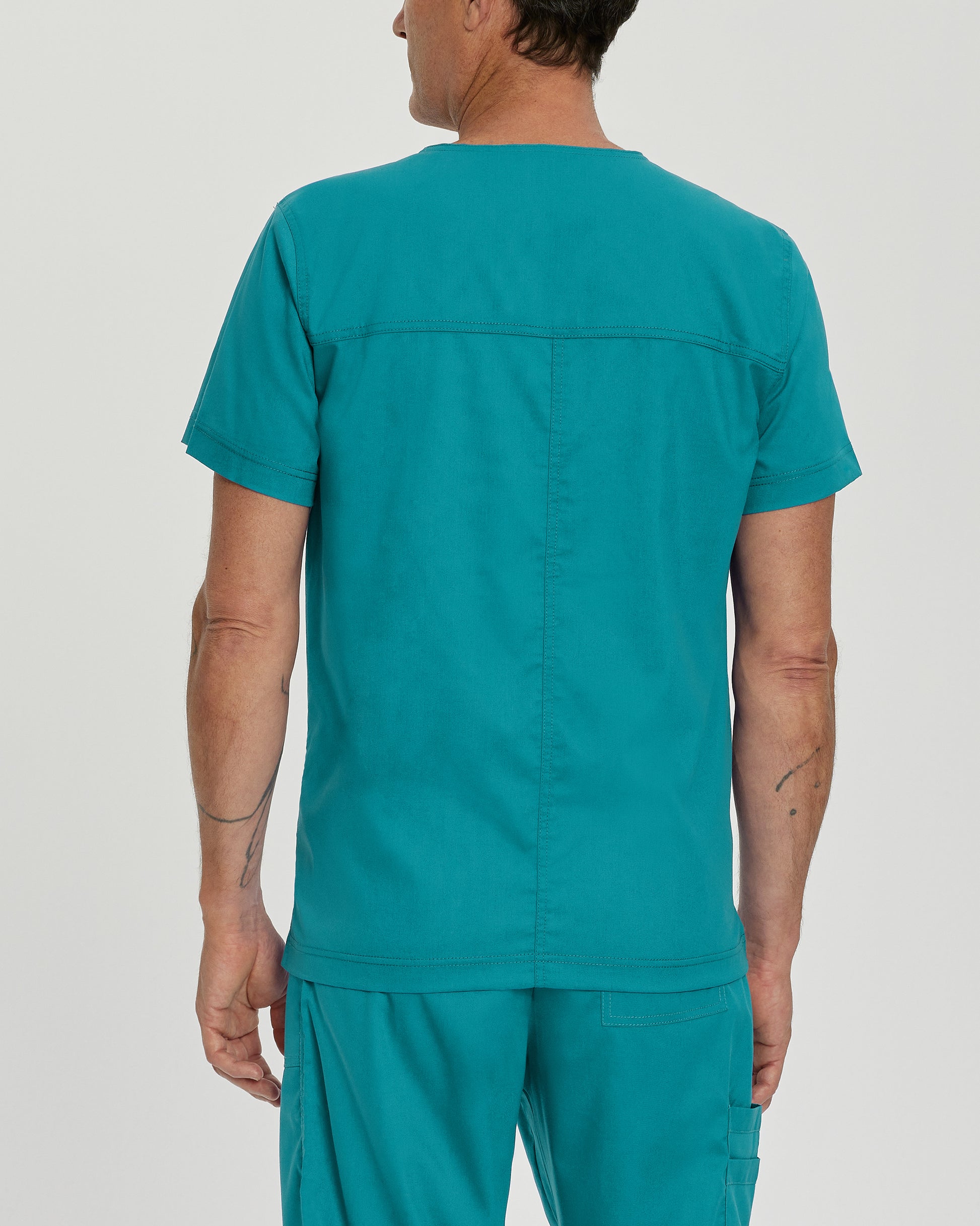 ProFlex 4253 Men's 4 Pocket V Neck Scrub Top Teal Image