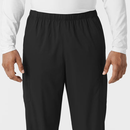Boundless 5051 Unisex Straight Leg Scrub Pants Black Model Image Left Side | Wink